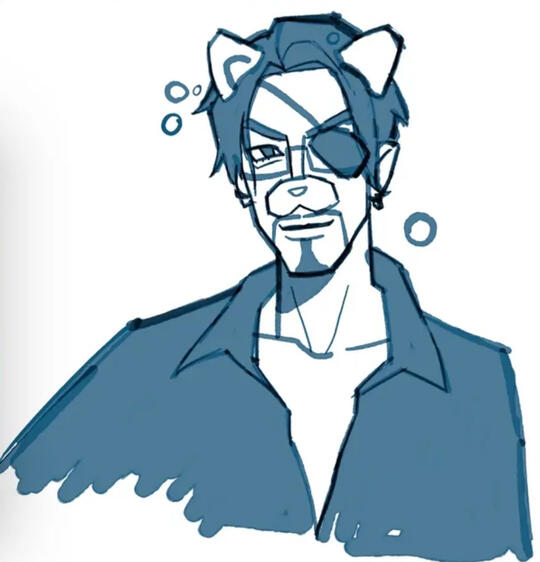 example of a sketched bust/icon piece